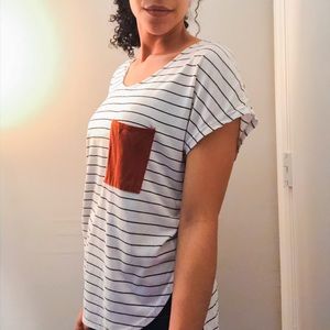 Striped pocket tee
